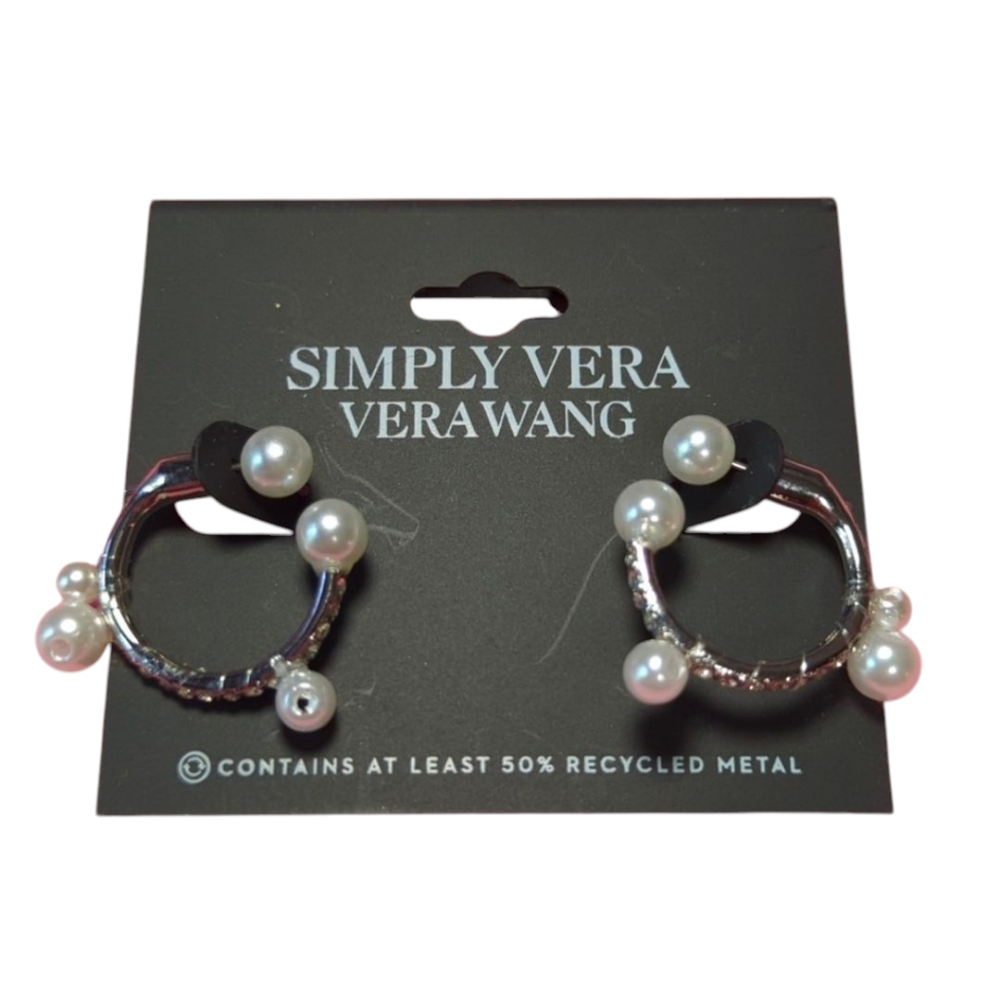 Simply Vera Vera Wang Silver Tone Post Hoop Earrings